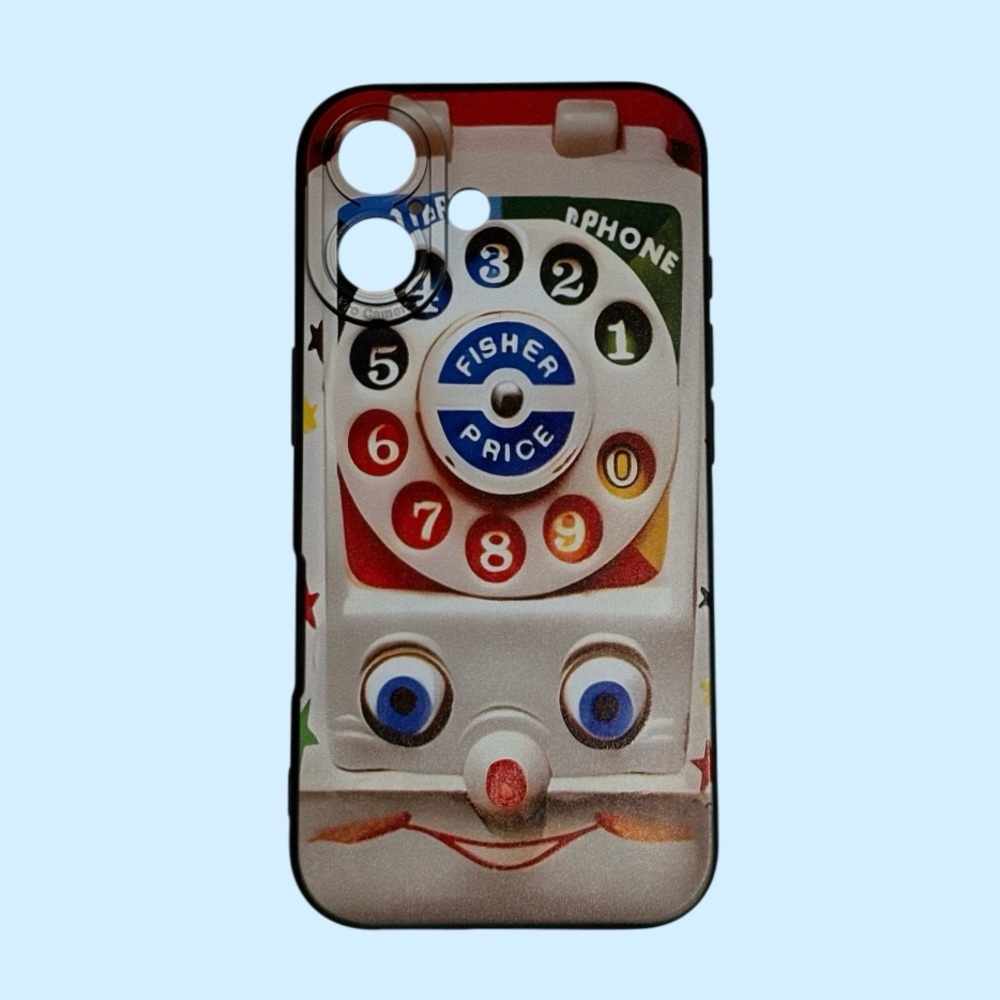Fisher-Price Classic Toy Phone Case - Red, Blue, White ( iPhone 16 )